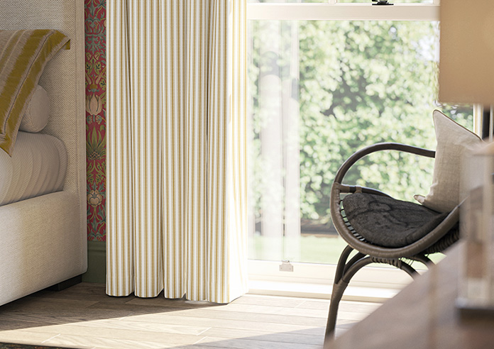 Lace Stripes, Treasure - Made to Measure Curtains - Image 5
